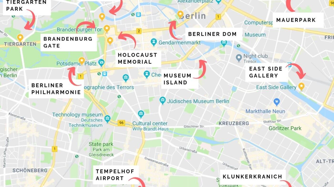 Berlin Attractions Map Unique Things To Do In Berlin La Vie En Travel