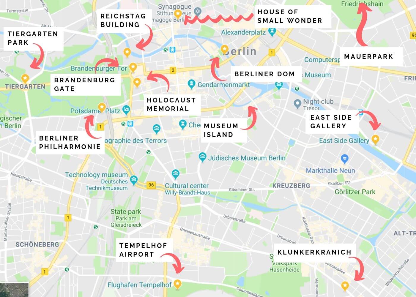 tourist map in berlin